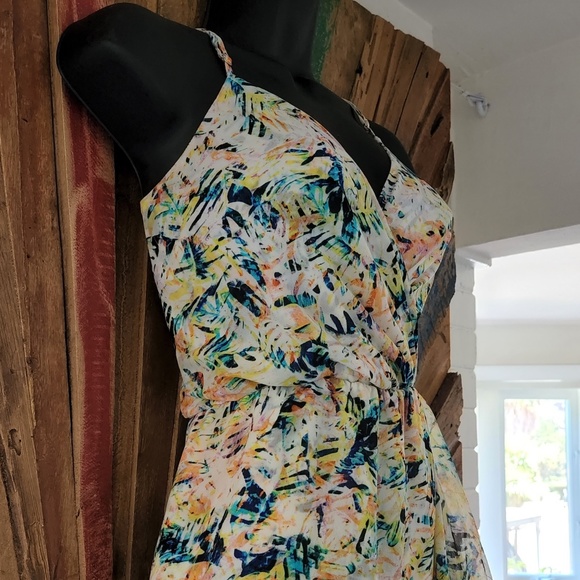 Parker Halle floral Maxi 100% silk Dress/Gown in Monticello Sz XS - Picture 6 of 8